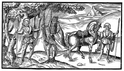 Egy ír főnök és kísérői, 1581, 1893 alkotó: Unbekannt