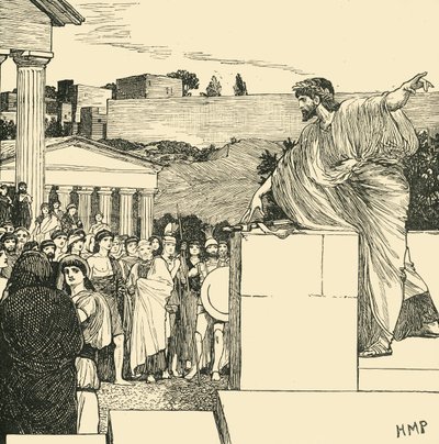 Démoszthenész beszéde, 1890. alkotó: Unbekannt