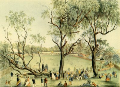 „An XI of England kontra Victoria XXII, Melbourne, 1864”, 1947. alkotó: Unbekannt
