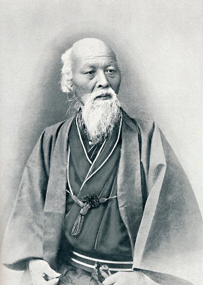 Egy idős japán orvos teljes kosztümben, 1902 alkotó: Unbekannt