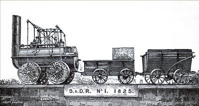 Egy motoros mozdony, amelyet George Stephenson épített alkotó: Unbekannt