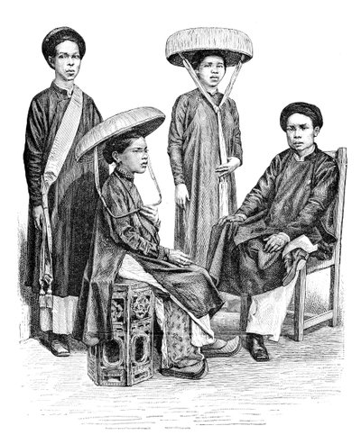 Annami főnökök és nők, Vietnam, 1895 alkotó: Unbekannt