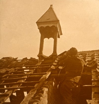 Légvédelmi tüzelés, frontvonal, c1914-c1918 alkotó: Unbekannt
