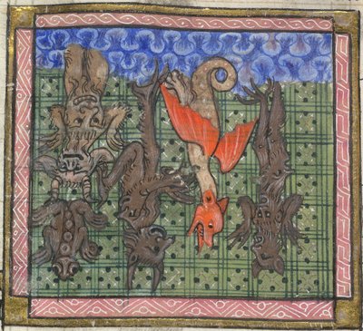 Apokalipszis, Részlet: A mennyből hulló démonok, kb 1370-1375 alkotó: Unbekannt