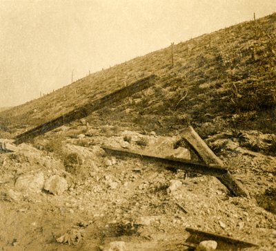 Az észak-franciaországi douaumonti erődöt körülvevő terület, 1914-c1918 alkotó: Unbekannt