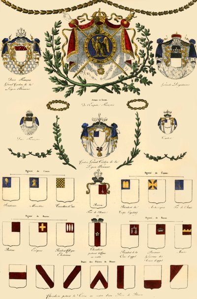 A Francia Birodalom és a császári nemesség fegyverei, 1806, 1921. alkotó: Unbekannt
