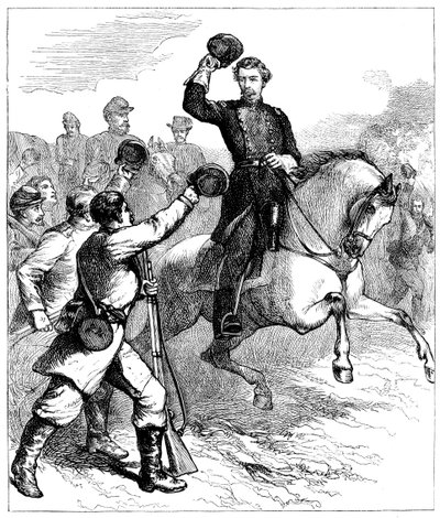 McClellan tábornok érkezése Williamsburgba, Virginia, 1862 c1880 alkotó: Unbekannt