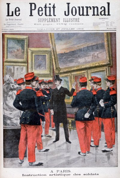 Francia katonák művészi oktatása a párizsi Szalonban, 1902 alkotó: Unbekannt