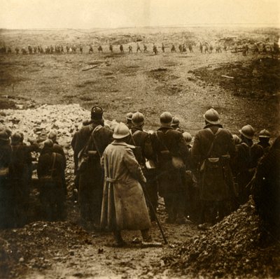 Támadás az észak-franciaországi Douaumont-nál, 1916 decemberében alkotó: Unbekannt