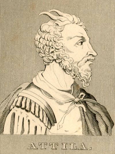 Attila, c406-453, 1830. alkotó: Unbekannt
