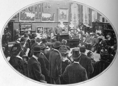 Aukció folyamatban a Phillips Auctioneersnél, London, 1901 1901 alkotó: Unbekannt