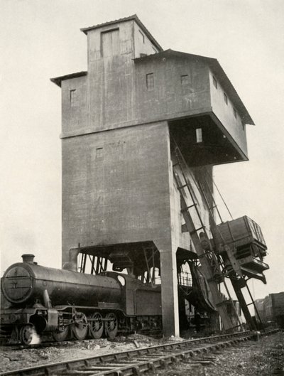 Automatikus szénezés a Hornsey állomáson, Middlesex, 1935. alkotó: Unbekannt