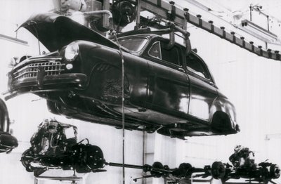 A spanyol Seat márka autóipara Barcelonában, 1953.02.06. (f/w fotó) alkotó: Unbekannt