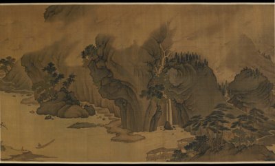 Őszi folyó az esőben és a felhőkben, 16. század. alkotó: Unbekannt