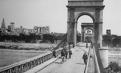 Avignon – Függesztett híd, c1925 alkotó: Unbekannt