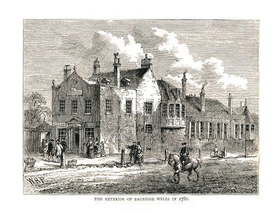 Bagnigge Wells, 1780 alkotó: Unbekannt
