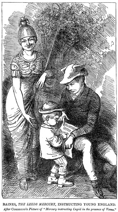 Baines, The Leeds Mercury, Instructing Young England, 1847 alkotó: Unbekannt