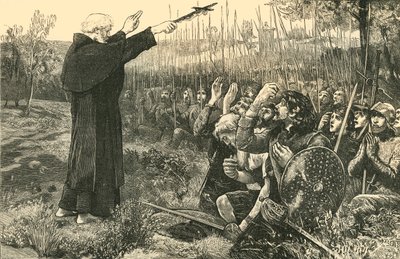 Bannockburn: The Abbot of Inchaffray Blessing The Scots Before The Battle, 1314, 1890. alkotó: Unbekannt