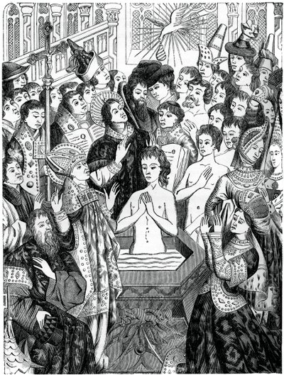 Clovis király megkeresztelkedése, Rheims, 1870 alkotó: Unbekannt