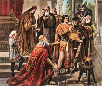 Barbarossa Oroszlán Henrik segítségét kéri, 1176, 1936. alkotó: Unbekannt