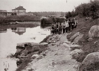Uszályszállítók a Volgán, Oroszország, c1895 alkotó: Unbekannt