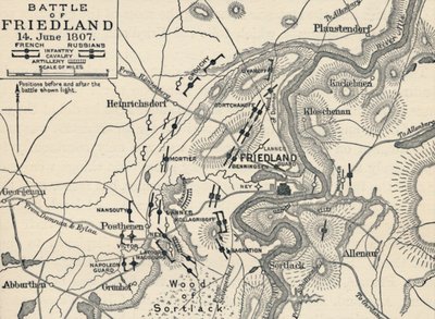 Friedlandi csata, 1807. június 14., 1896 alkotó: Unbekannt