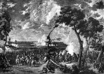 Hanau-i csata, Németország, 1813. október 30-31., 1882-1884. alkotó: Unbekannt