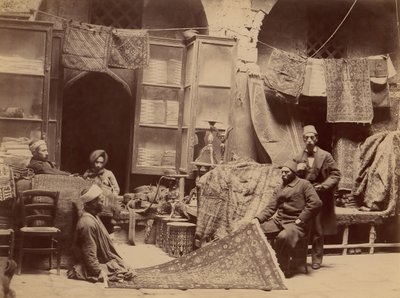 Bazár, Szőnyegkereskedők, 1870-es évek. alkotó: Unbekannt