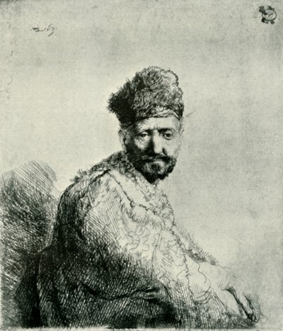 Szakállas férfi bundás keleti sapkában és köntösben: a művész apja, 1631, 1906. alkotó: Unbekannt
