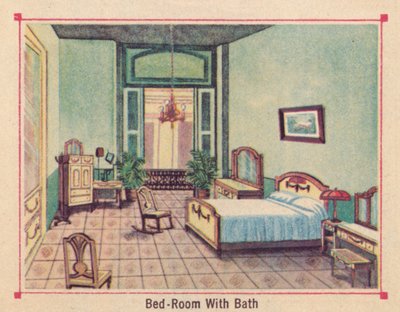 hálószoba káddal - Hotel Florida - Havanna - Kuba, 1910 alkotó: Unbekannt