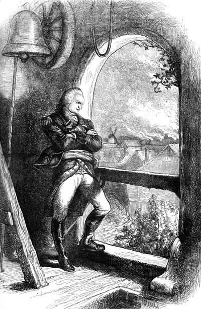 Benedict Arnold nézi New London pusztulását, 1781 c1880 alkotó: Unbekannt