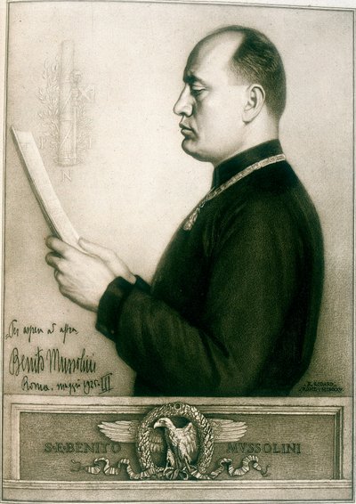 Benito Mussolini, 1925 alkotó: Unbekannt