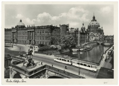 Berlin, városi palota a Kurfürstenbrückével és a katedrálissal / fotó képeslap 1937/38 körül alkotó: Unbekannt