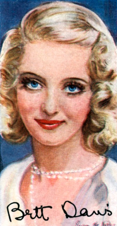 Bette Davis, 1908-1989, kétszeres Oscar-díjas amerikai színésznő, XX. alkotó: Unbekannt