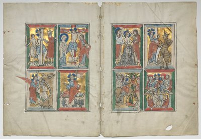 Bifólió jelenetekkel Krisztus életéből, 1230-1240. alkotó: Unbekannt