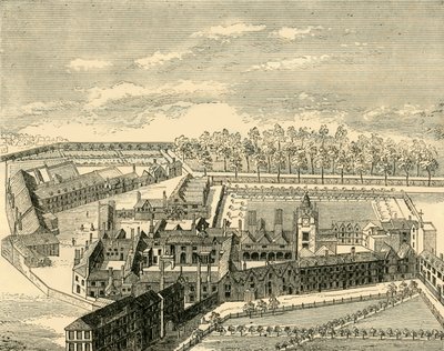 A régi charterház madártávlatból, c1872. alkotó: Unbekannt