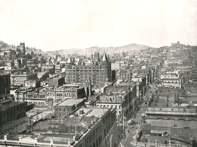 Madártávlat a Chronicle Building tornyából, San Francisco, USA, 1895. alkotó: Unbekannt