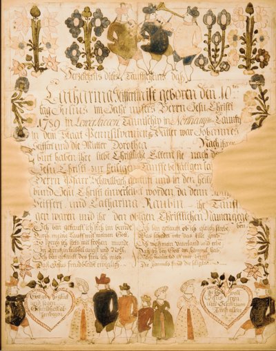 Születési és keresztelési anyakönyvi kivonat, 1789. alkotó: Unbekannt