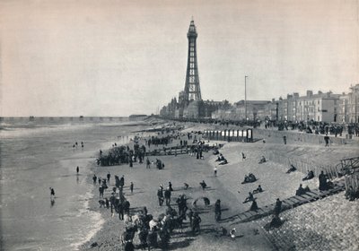 Blackpool – Elölnézet, a torony bemutatásával, 1895 alkotó: Unbekannt