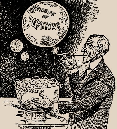 Buborékot fújni. Woodrow Wilson és a Népszövetség, 1919. alkotó: Unbekannt