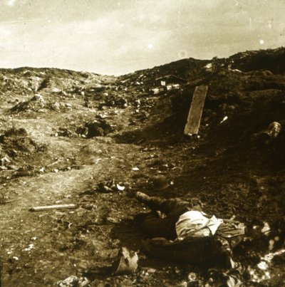 Test, árkok a frontvonalon, Somme, Észak-Franciaország, c1916-c1918 alkotó: Unbekannt