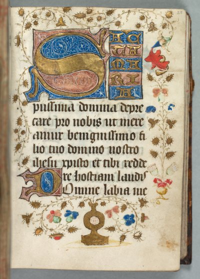 Órakönyv Metz használata: Fol. 27r, Díszített kezdőbetűk, c. 1440. alkotó: Unbekannt