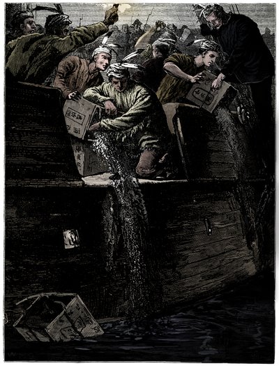 Boston Tea Party, 1773. december 26 alkotó: Unbekannt