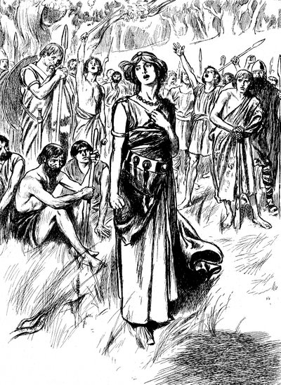 Boudicca Boadicea 1. századi brit királynője, az iceniek, csapatait összegyűjtve, 1900 alkotó: Unbekannt