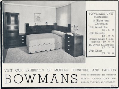 Bowmans - Látogassa meg modern bútorok és szövetek kiállítását, 1935 alkotó: Unbekannt