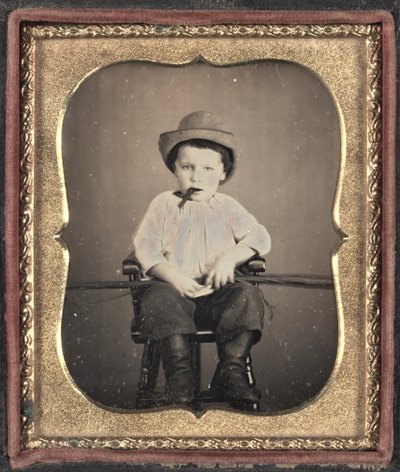 Fiú szivarral, 1855 körül. alkotó: Unbekannt