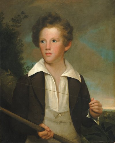 Fiú horgászbottal, kb. 1840. alkotó: Unbekannt
