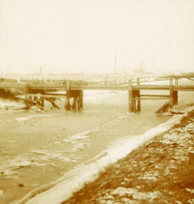 Híd Poperingében, Flandria, Belgium, 1914-c1918 alkotó: Unbekannt