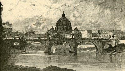 Szent Angelo hídja, Róma, 1890. alkotó: Unbekannt