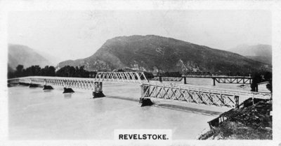 Híd a Columbia folyón, Revelstoke, British Columbia, Kanada, 1920-as évek alkotó: Unbekannt
